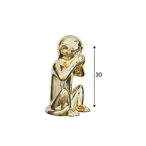 Statue SINGE 28cm - Doré