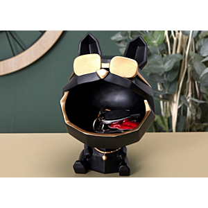 Sculpture Chien À Lunettes - Noir 