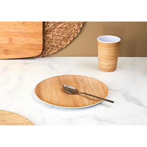 Assiette Motif Bambou - Beige