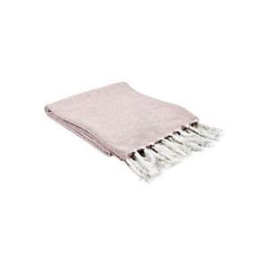Paid Jeté JACQUARD 125X150cm - Rose Plaid et couvertures