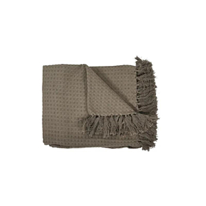 Plaid Aux Motifs Gaufrés - Taupe