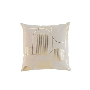 Coussin Imprimé 45x45cm SEVENTIES - Beige / Doré Coussins décoratifs