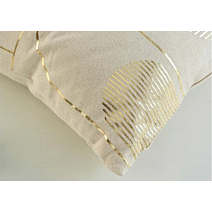 Coussin Imprimé 45x45cm SEVENTIES - Beige / Doré