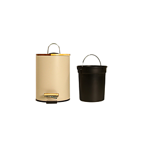 Poubelle Avec Frein De Chute 2,5l - Beige