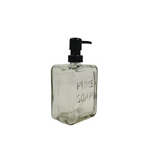 Distributeur À Savon En Verre 550ml - Blanc Gobelets et distributeurs de savon