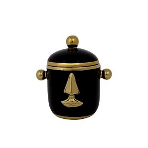 Boîte Décorative MASQUE 22x16,5x23cm - Noir / Doré Vases
