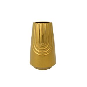 Vase Décoratif En Céramique 15x25x15cm - Doré Vases