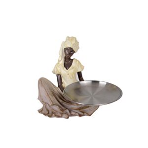 Vide Poches Femme Africaine 24x27x17cm - Multicouleur Bibelots