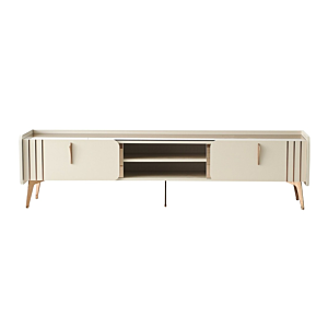 Meuble TV FORESTA - Blanc / Rose Gold