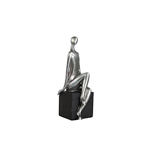 Décoration Abstraite Humain 38cm - Argent