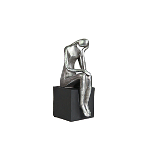 Décoration Abstraite Humain 31cm - Argent