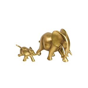 Décoration Éléphants 13cm - Doré Bibelots