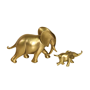 Décoration Éléphants 13cm - Doré