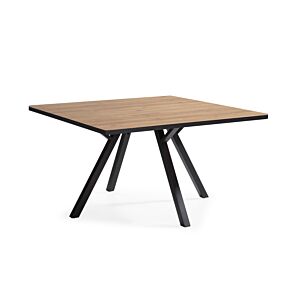 Table Carré BENI Bordure Bocamina - Chêne / Noir Tables à manger