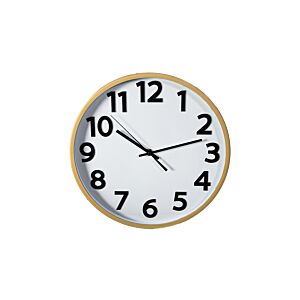 Horloge Murale 35,6cm Effet Bois - Beige Horloges