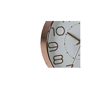 Horloge Murale 25,4cm - Rose / Doré / Blanc