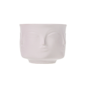 Vase Visage 12x12cm - Blanc Vases