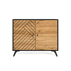 Commode ZEBRA - Chêne / Gris Anthracite