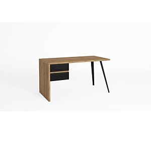 Bureau ELIOT 2 Tiroirs - Noyer / Noir Bureaux enfant