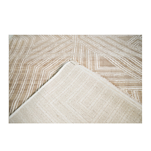 Tapis Royal Aux Motifs Rayés 80x150cm - Beige
