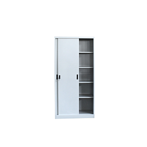 Armoire STEEL 85x40x180cm - Gris/Blanc 