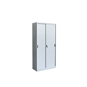 Armoire STEEL 85x40x180cm - Gris/Blanc 