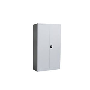 Armoire STEEL 85x40x150cm Portes Battantes - Gris/blanc Rangement professionnel