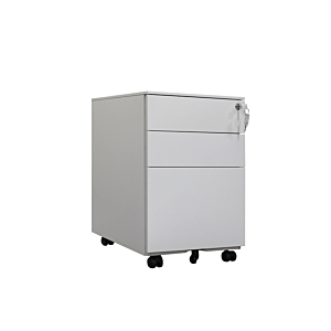 Caisson Mobile STEEL 3 tiroirs - Gris/Blanc Caisson