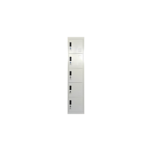 Casier STEEL 5 Portes - Gris / Blanc Rangement professionnel