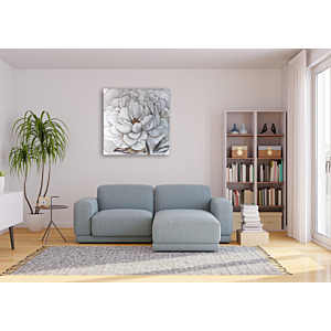 Tableau Floral Fait Main 100x100cm - Multicouleur