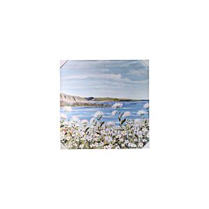 Tableau Vue Sur Mer Handmade 100x100cm - Bleu Tableaux