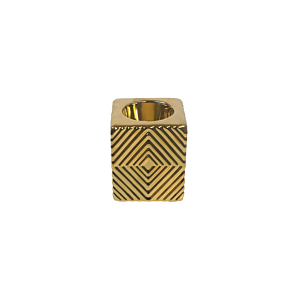 Bougeoir Décoratif 7x7x8cm - Doré