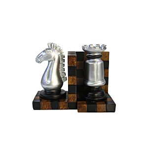 Serre-livres Jeux D'échecs - Argent Bibelots