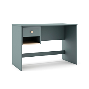 Bureau SACHA 1 Tiroir + 1 Niche - Vert Kaki / Chêne 