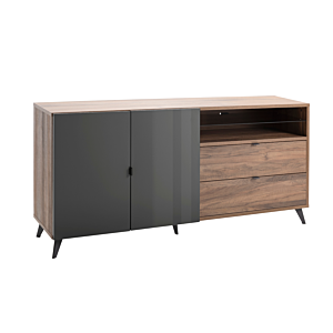 Buffet INFINITO - Gris Anthracite / Marron