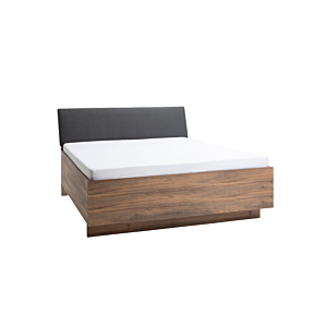 Lit INFINITO Avec sommier 160x200cm - Marron / Gris