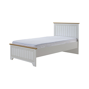 Lit MANGO Avec Sommier - Blanc / Chêne Lits enfant