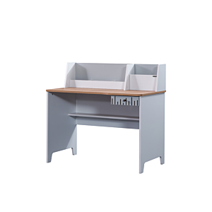 Bureau LUCAS 1 Tiroir - Gris / Blanc / Beige Bureaux enfant