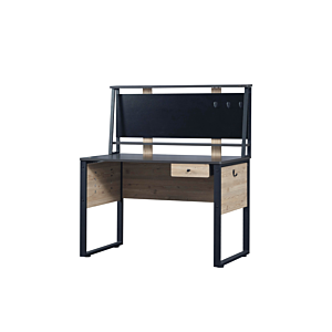 Bureau BOSS 1 Tiroir - Gris Foncé / Beige