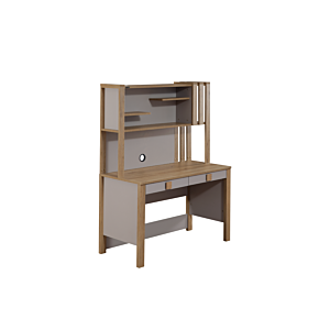 Bureau HUGA 2 Tiroirs 1 Niche - Beige Bureaux enfant
