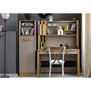 Bureau HUGA 2 Tiroirs 1 Niche - Beige