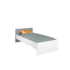 Lit PIROUETTE Avec Sommier - Blanc / Gris / Rose Lits enfant