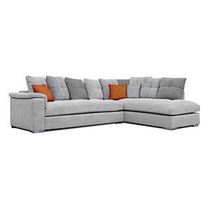 Canapé d'Angle Droit NEW EVANS - Gris