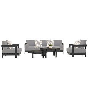 Salon De Jardin HENLEY - Gris Salons de jardin bas