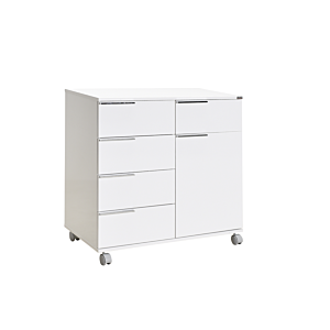 Élément De Rangement RIO 1 Porte et 5 Tiroirs - Blanc Rangement professionnel