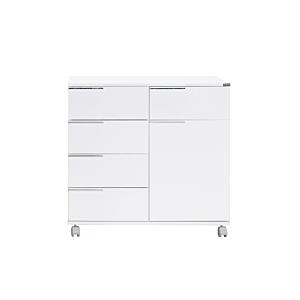 Élément De Rangement RIO 1 Porte et 5 Tiroirs - Blanc