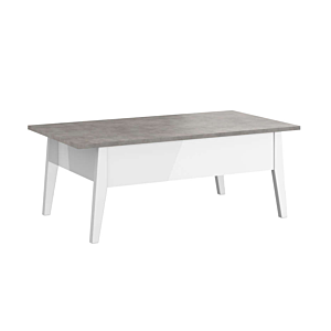 Table Basse Relevable LEVEL - Gris / Blanc