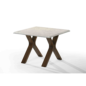 Table De Coin MARCELLA - Blanc / Marron Promos printemps