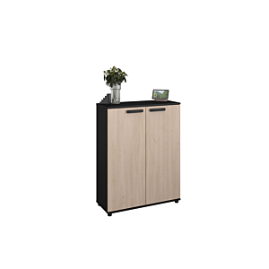 Commode CELEST 2 Portes - Beige / Noir Commodes