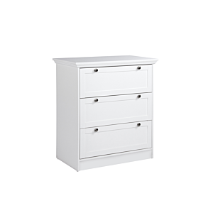 COMMODE LANDWOOD 3 Tiroirs - Blanc Rangements Ramadan